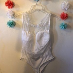 White lace bodysuit